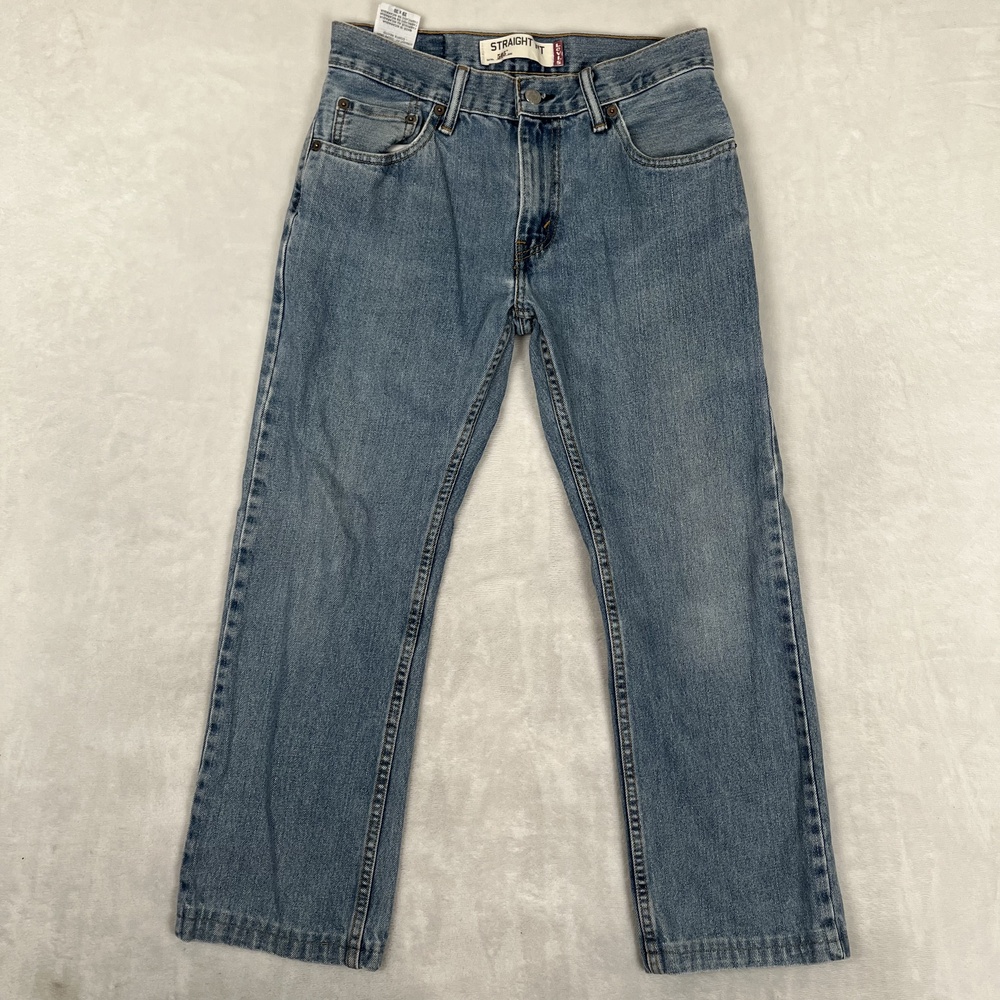 Levi's 505 Jeans Mens 29x27 Blue Regular Straight Denim Medium Wash READ